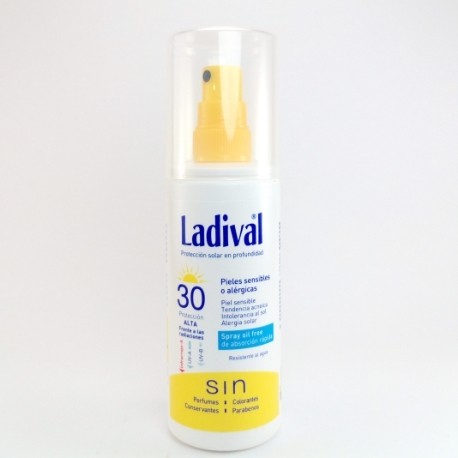 LADIVAL SPRAY OIL FREE SPF 30 150ML.