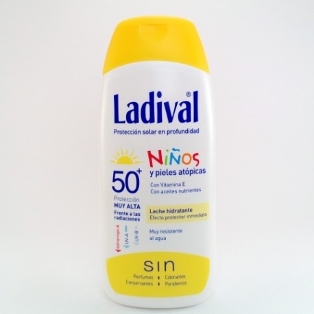 LADIVAL NIÑOS LECHE SPF 50+ 200ML.