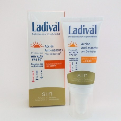 LADIVAL EMULSION PROTECTORA ANTI MANCHAS CON COLOR  SPF 50+ 50ML.