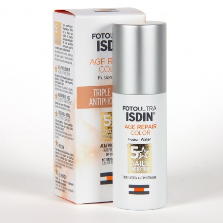 ISDIN FOTOPROTECTOR FOTOULTRA AGE REPAIR COLOR FUSION WATER SPF 50+ 50ML.