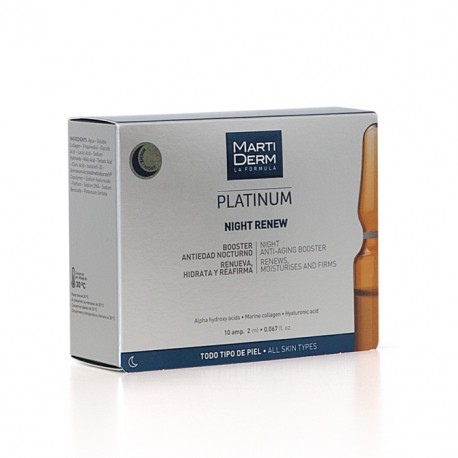 MARTIDERM PLATINUM NIGHT RENEW 10 AMPOLLAS